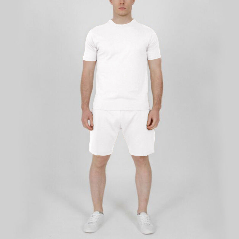 Men's Short Sleeve Sports Shorts Set