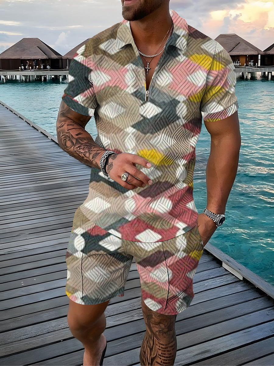 Men's Short Sleeve T-Shirt and Shorts Set