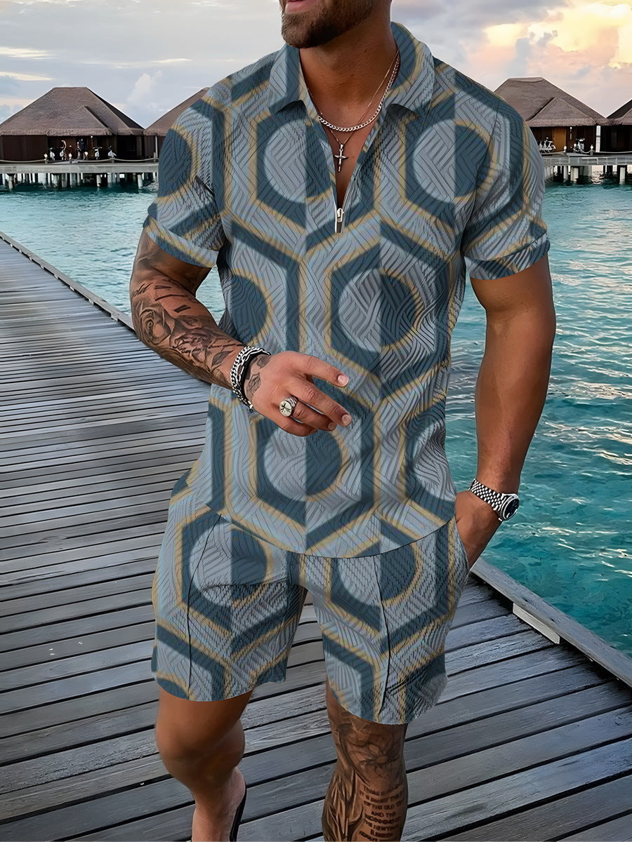 Men's Short Sleeve T-Shirt and Shorts Set
