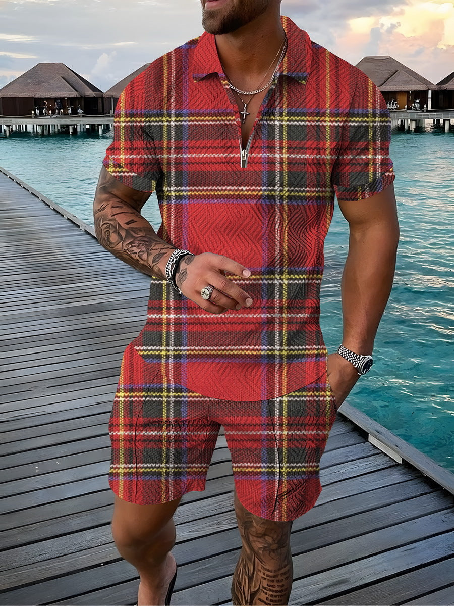Men's Short Sleeve T-Shirt and Shorts Set