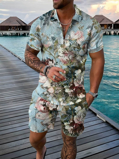 Men's short-sleeved Polo shirt set