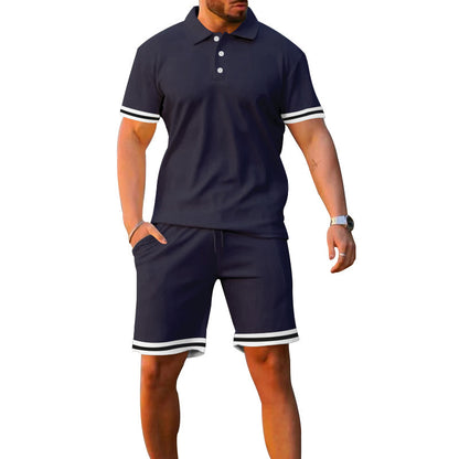 Men's short-sleeved suit, Polo shirt and shorts