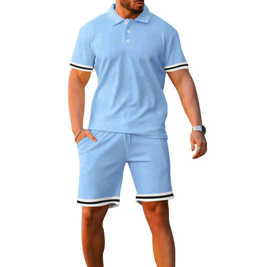 Men's short-sleeved suit, Polo shirt and shorts