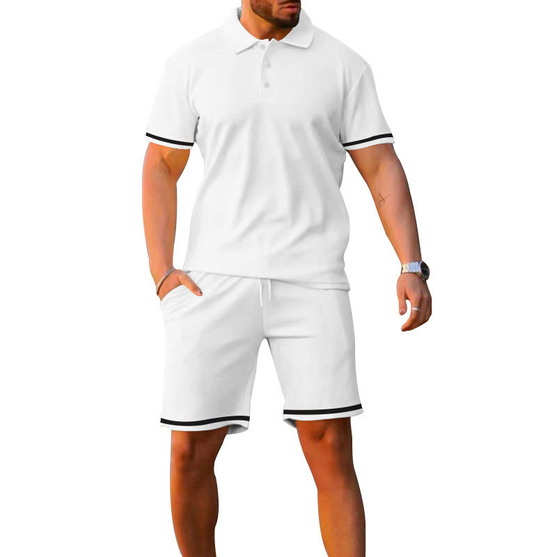 Men's short-sleeved suit, Polo shirt and shorts