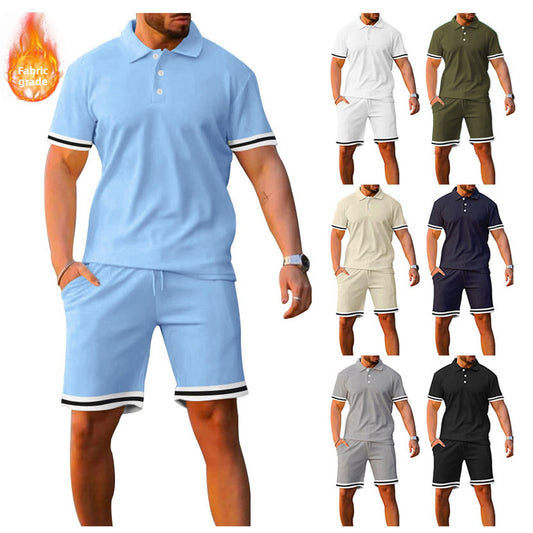Men's short-sleeved suit, Polo shirt and shorts