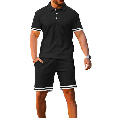 Men's short-sleeved suit, Polo shirt and shorts