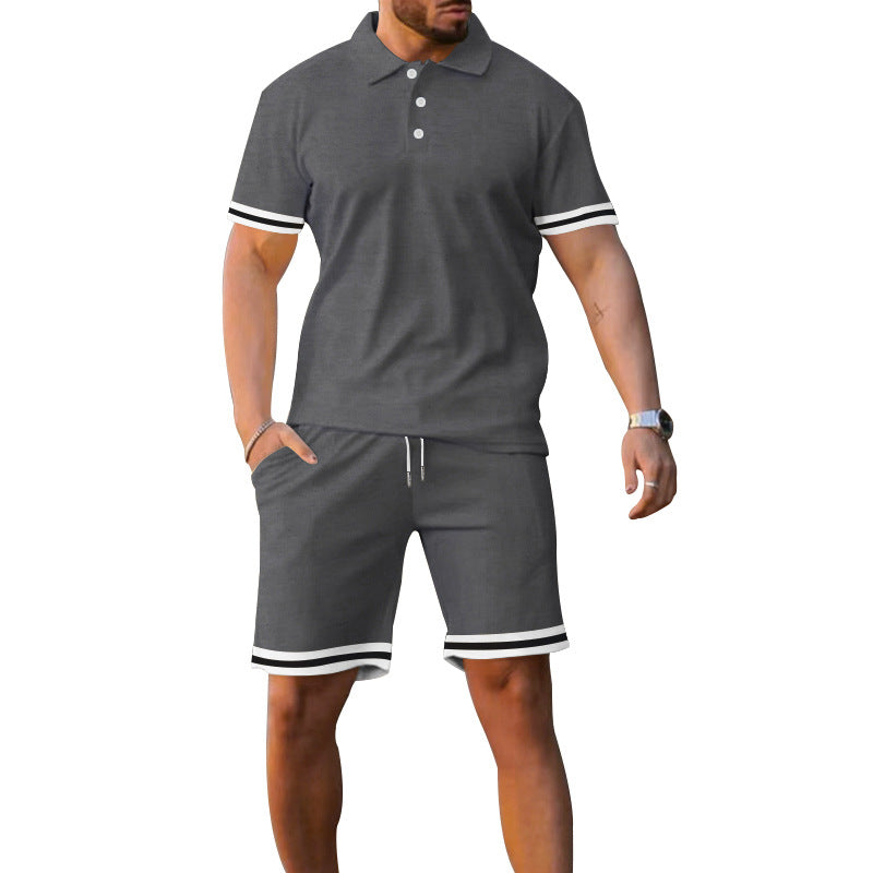 Men's short-sleeved suit, Polo shirt and shorts