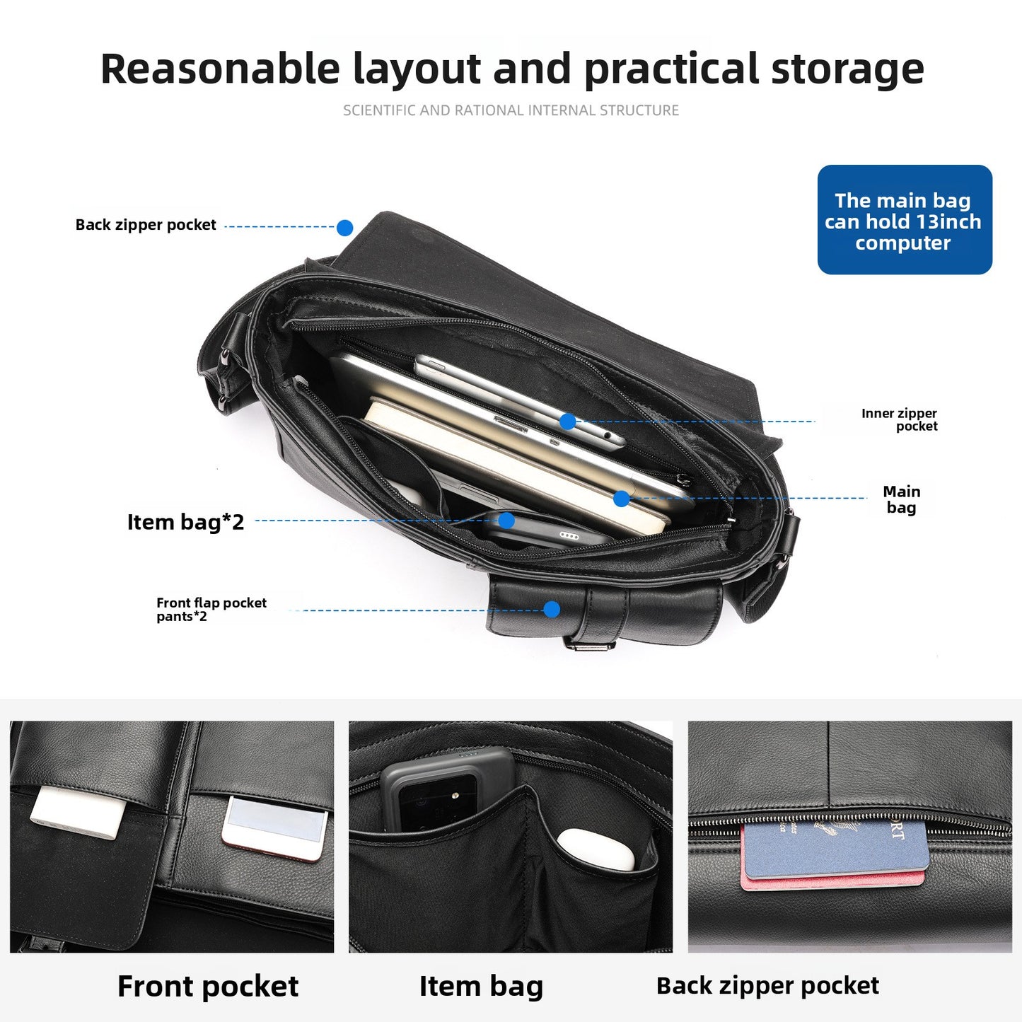 Men's Shoulder Bag Crossbody Messenger Bag