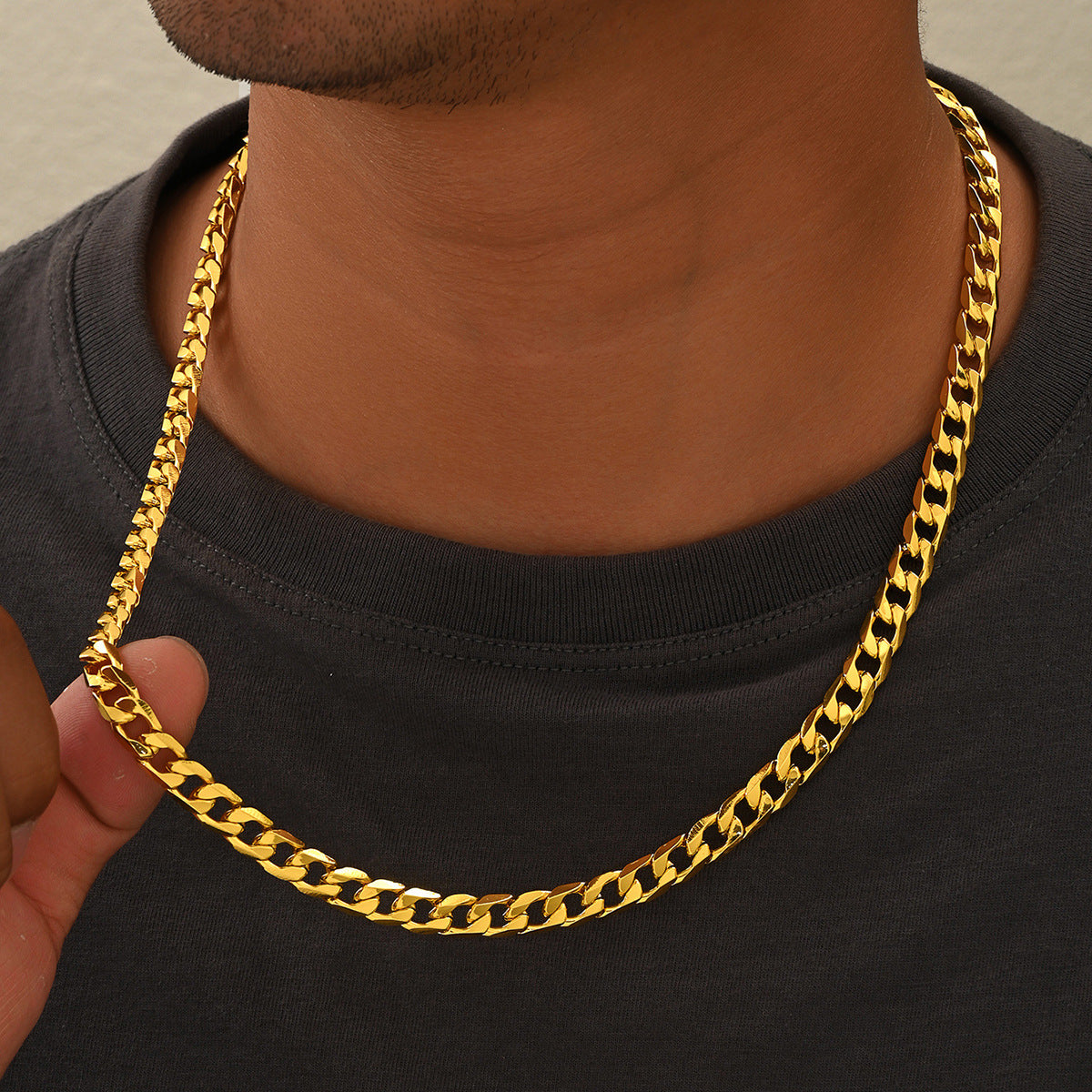 Men's side bracelet necklace