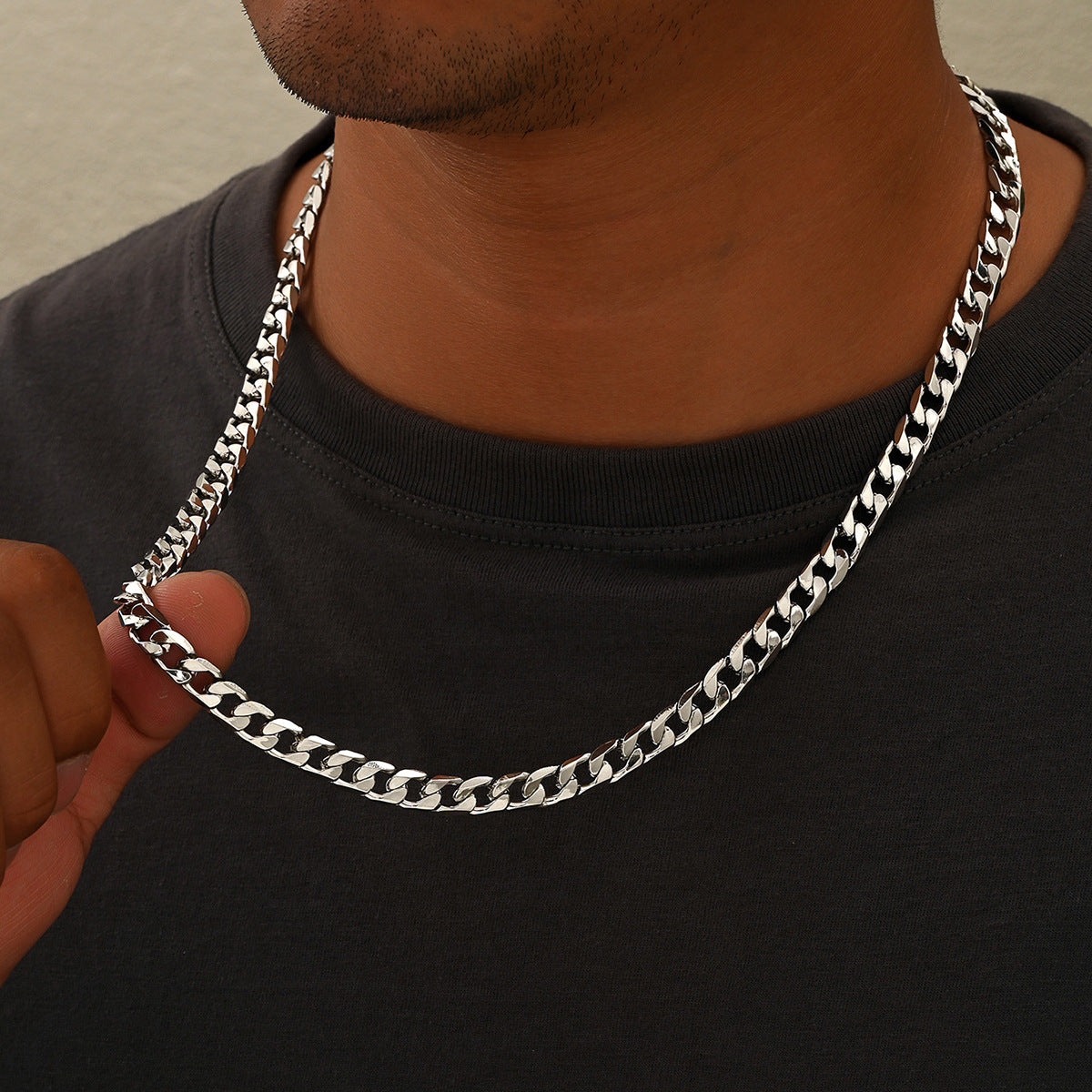 Men's side bracelet necklace
