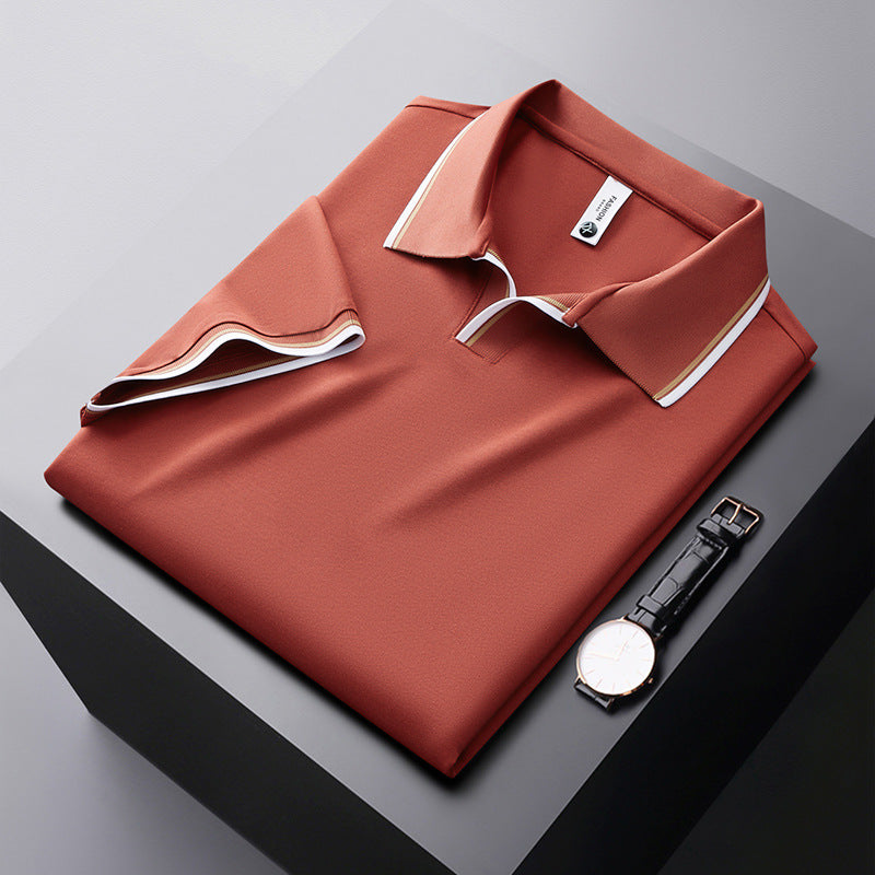 Men's Silk Blend Short Sleeve Polo Shirt