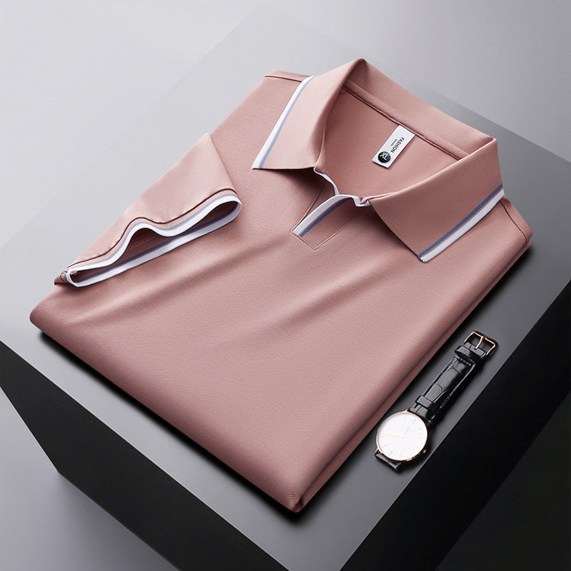 Men's Silk Blend Short Sleeve Polo Shirt