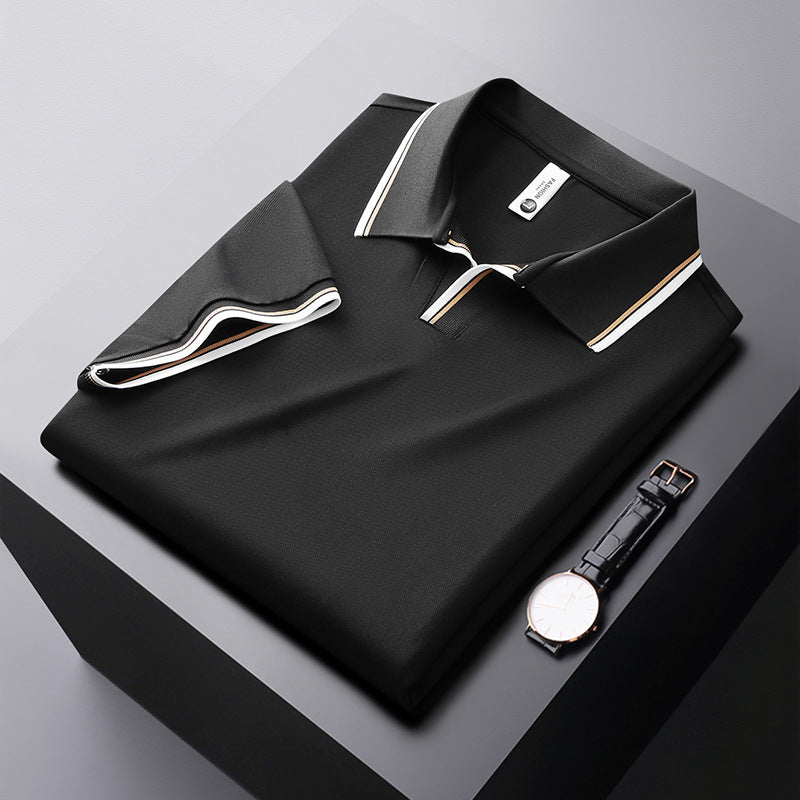 Men's Silk Blend Short Sleeve Polo Shirt