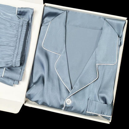 Men's Simulated Silk Pajama Set
