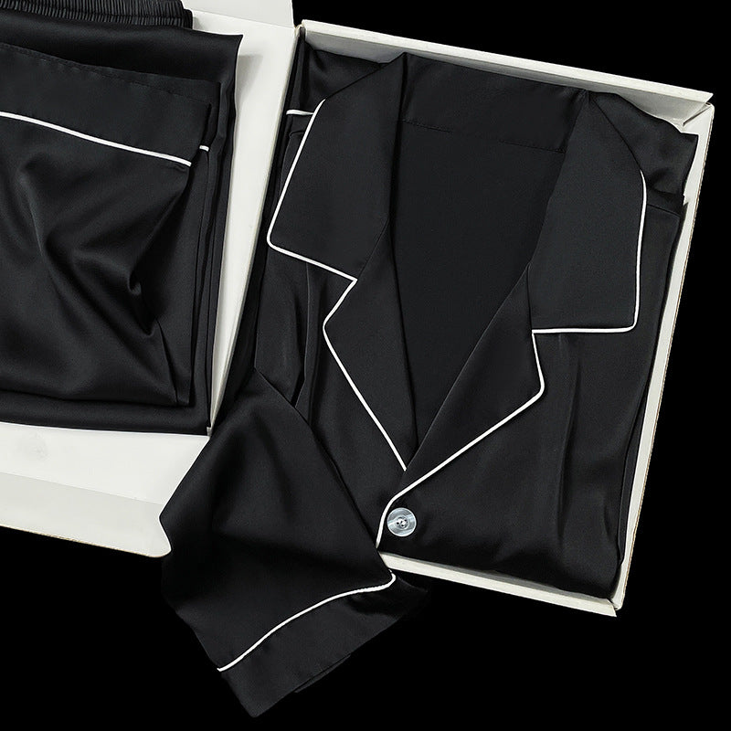 Men's Simulated Silk Pajama Set