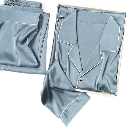 Men's Simulated Silk Pajama Set