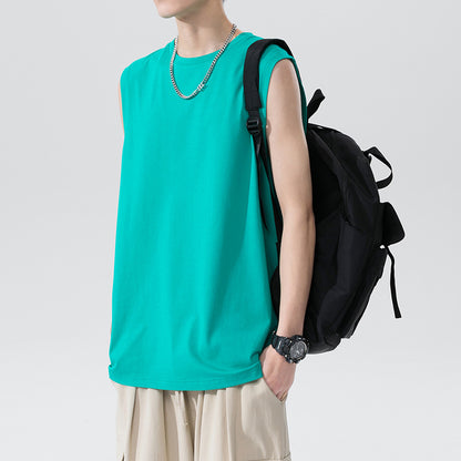 Men's Sleeveless Cotton Vest Loose Fit