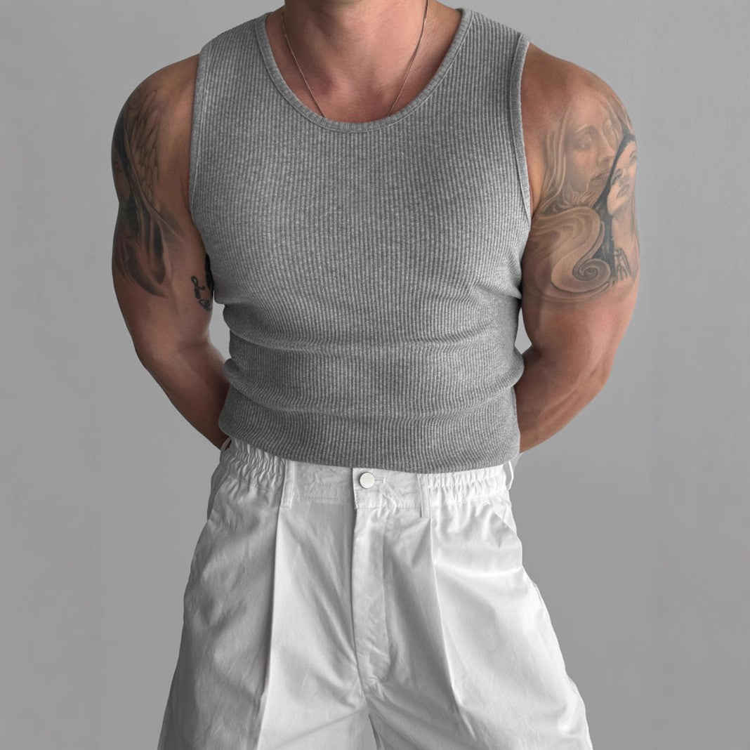 Men's Slim Fit Cotton Polyester Tank Top
