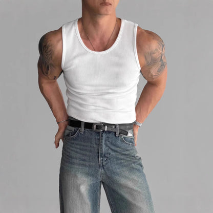 Men's Slim Fit Cotton Polyester Tank Top