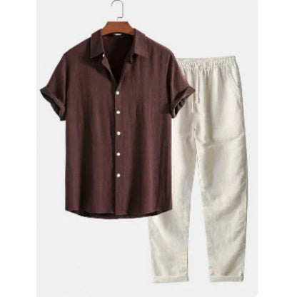 Men's Slim Fit Printing Short Sleeve Shirt