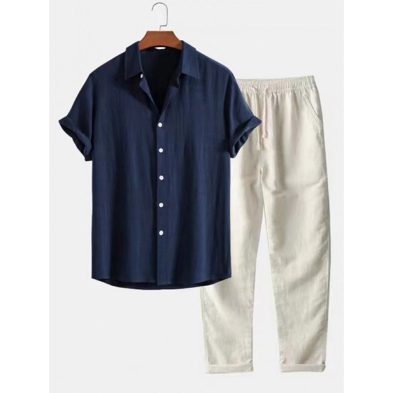 Men's Slim Fit Printing Short Sleeve Shirt