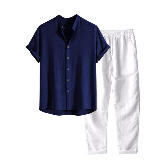Men's Slim Fit Printing Short Sleeve Shirt