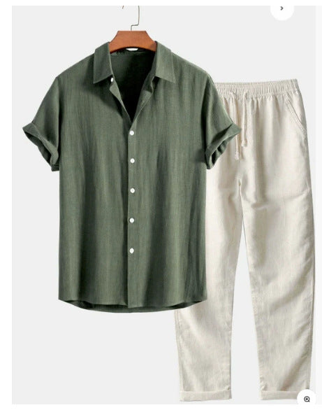 Men's Slim Fit Printing Short Sleeve Shirt