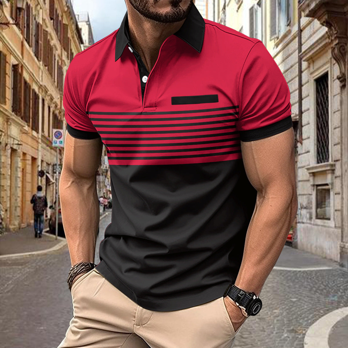 Men's Slim Fit Short Sleeve Polo Shirt
