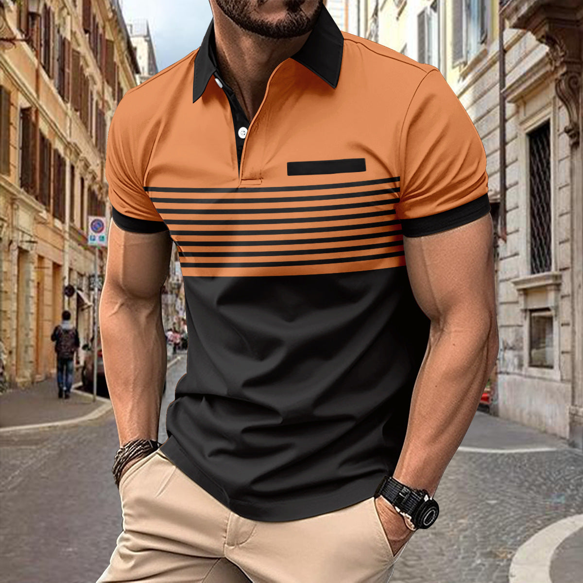 Men's Slim Fit Short Sleeve Polo Shirt