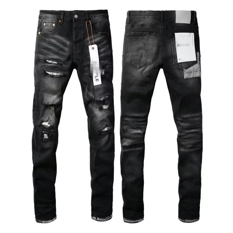 Men's Slim-Fit Stretch Printed Skinny Jeans