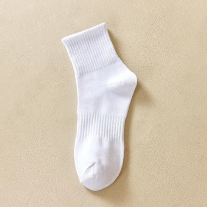Men's Solid Color Cotton Socks