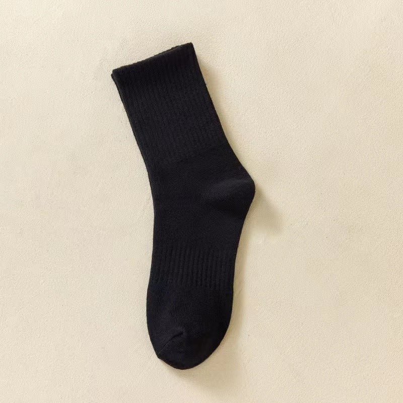 Men's Solid Color Cotton Socks