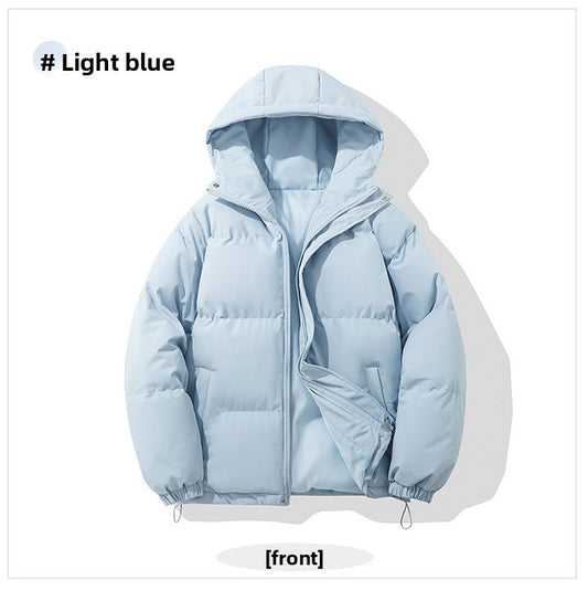 Men's Solid Color Hooded Winter Jacket