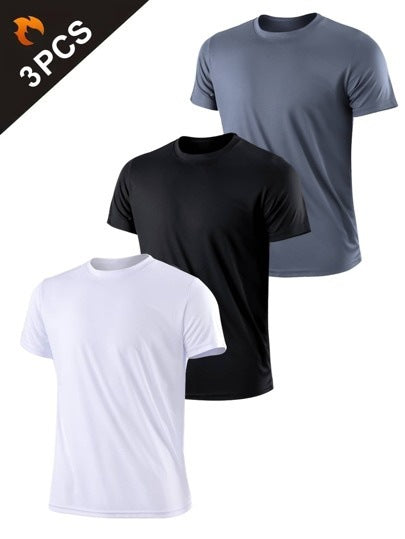 Men's Solid Color Round-Neck Top