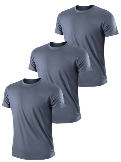 Men's Solid Color Round-Neck Top