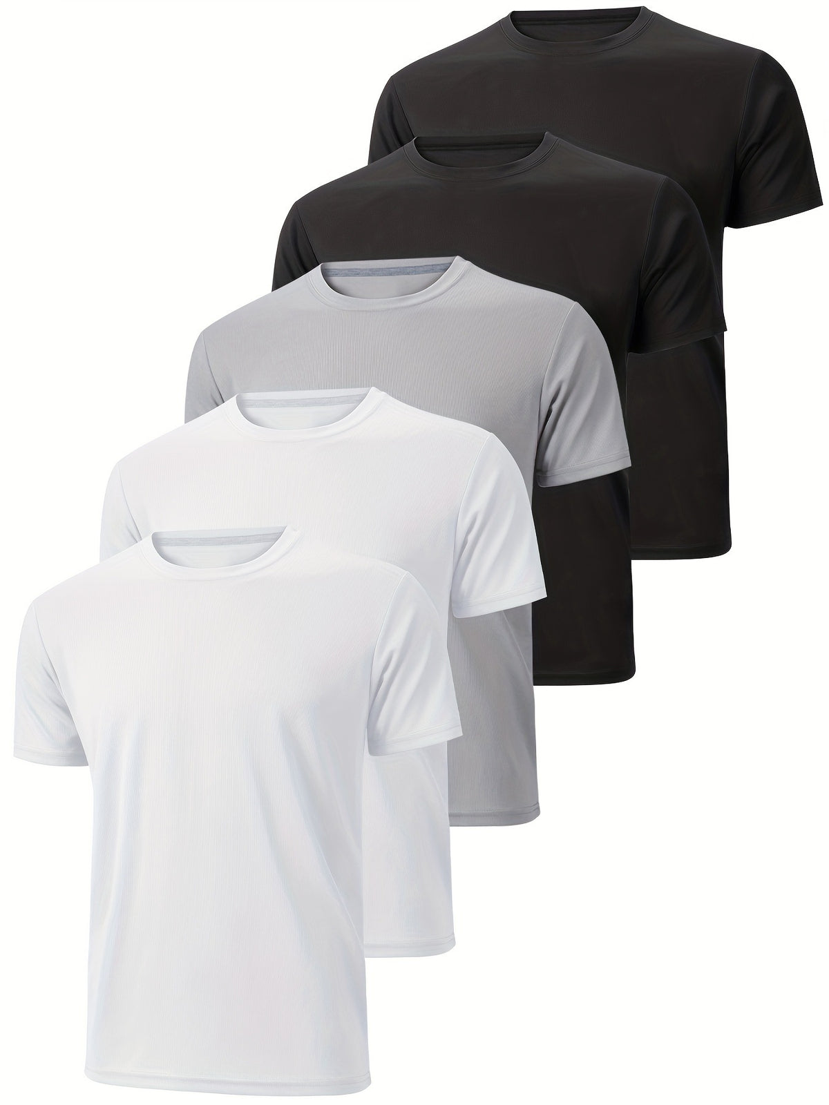 Men's Solid Color Round-Neck Top