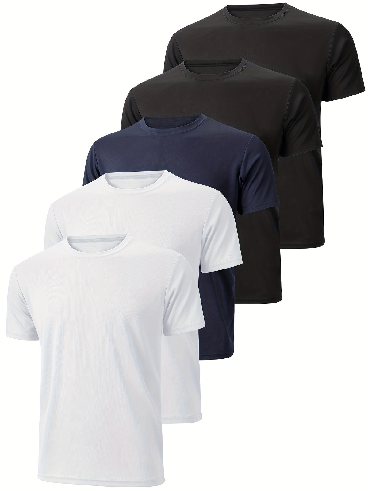 Men's Solid Color Round-Neck Top