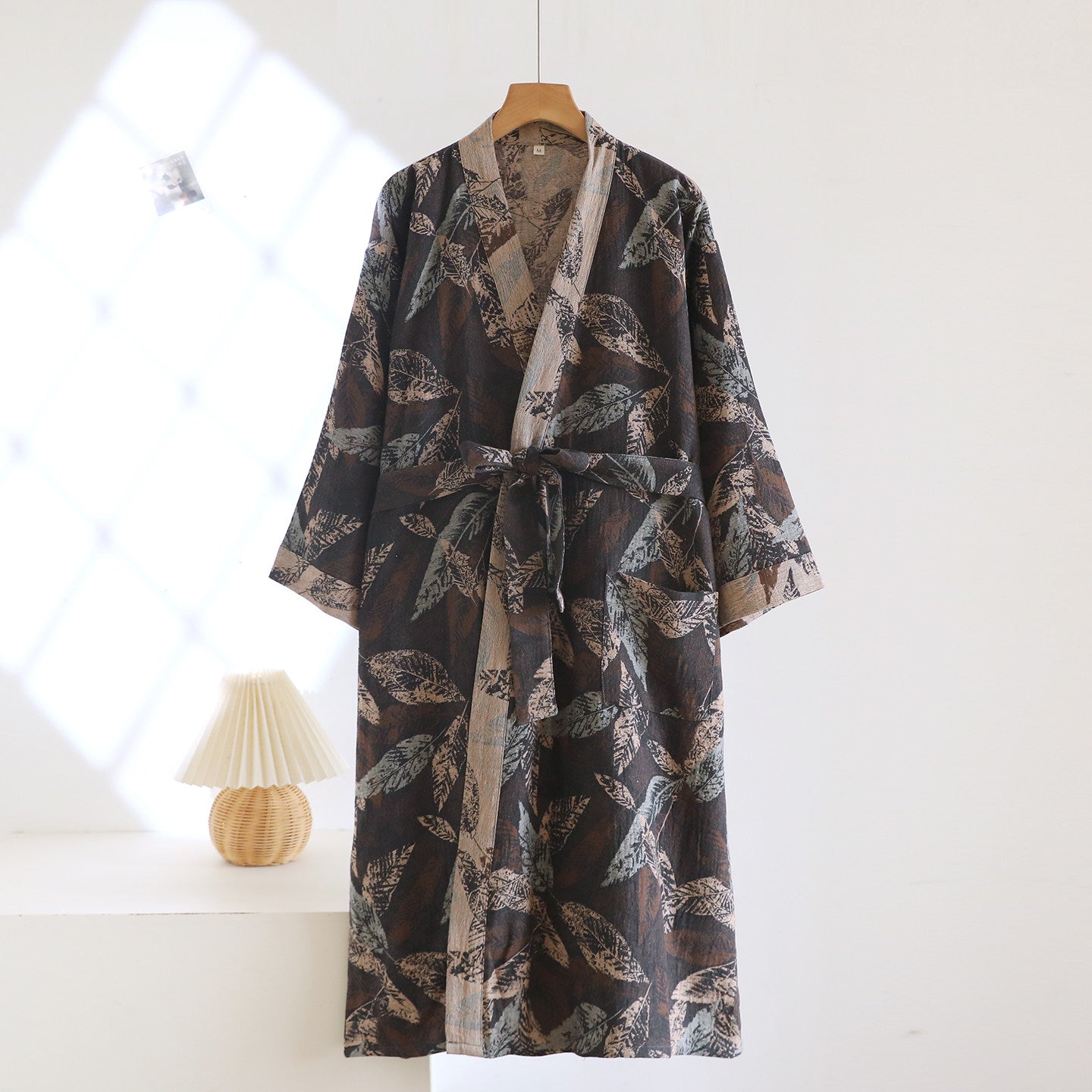 Men's Spring and Autumn Pure Cotton Robe,