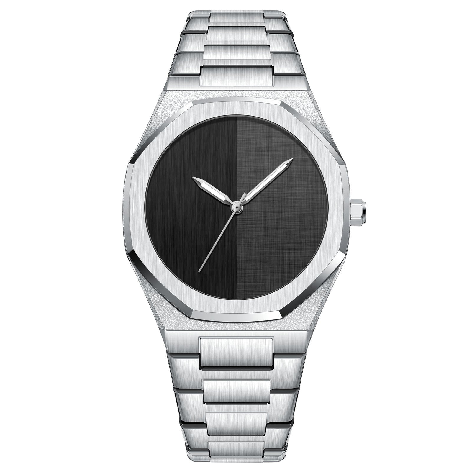 Men's Square Quartz Watch with Alloy Strap