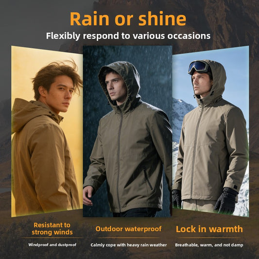 Men's Stab-Proof Outdoor Jacket with Hood