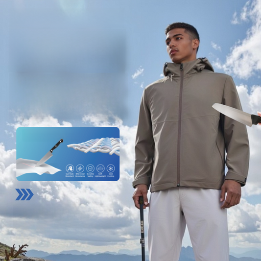 Men's Stab-Proof Outdoor Jacket with Hood