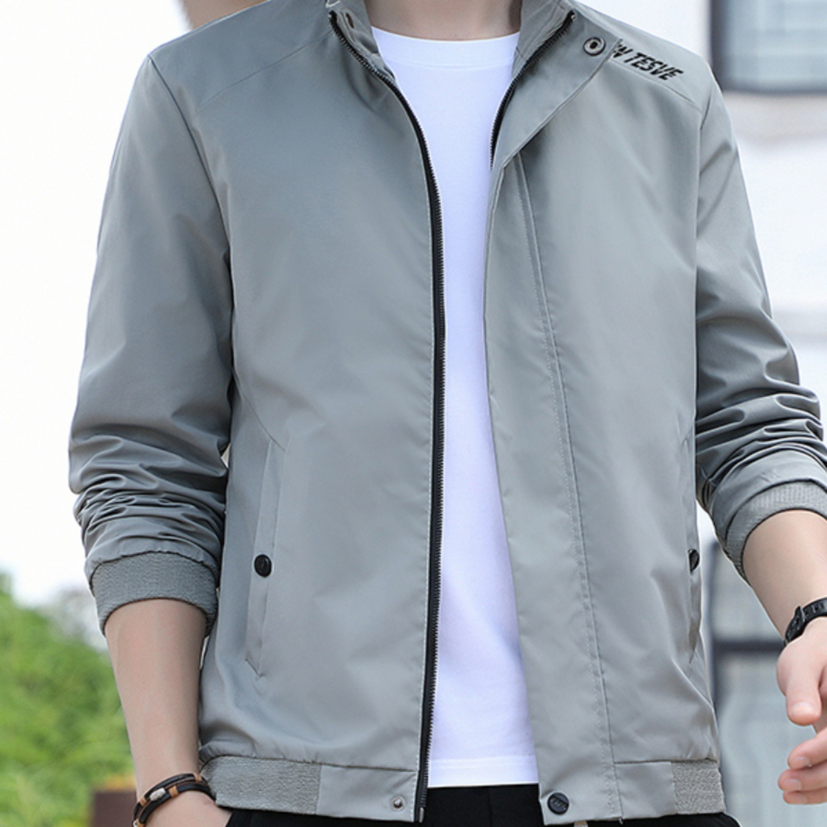 Men's Stand Collar Casual Jacket