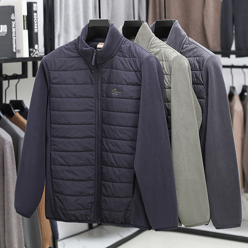 Men's Stand Collar Fleece Jacket