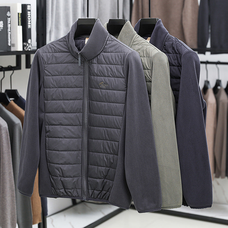 Men's Stand Collar Fleece Jacket