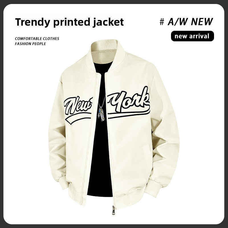 Men's Stand Collar Hooded Jacket
