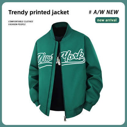 Men's Stand Collar Hooded Jacket