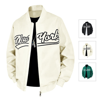 Men's Stand Collar Hooded Jacket
