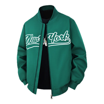 Men's Stand Collar Hooded Jacket