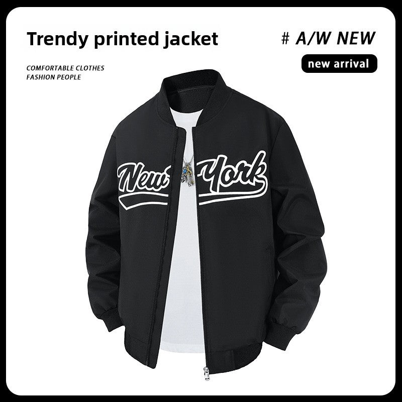Men's Stand Collar Hooded Jacket