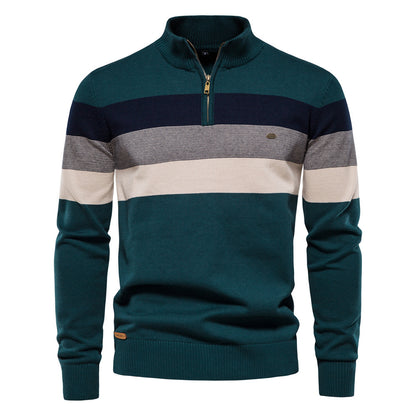 Men's Stand Collar Knit Sweater